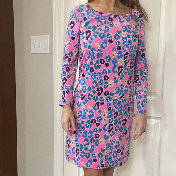 Lilly Pulitzer Dresses & Skirts - Lilly Pulitzer pink leopard dress size S